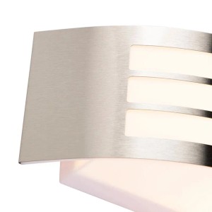 QAZQA Moderne Wandleuchte Stahl Edelstahl IP44 Sapphire Deluxe