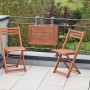 Merxx Porto Balkonmöbel Set: Klappstühle und Hängetisch aus geöltem Eukalyptusholz.