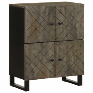 vidaXL Sideboard Schwarz 60x33x75 cm Massivholz Mango 4017710