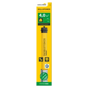 Schellenberg Rollladenmotor Standard Mini 6 Nm, gelb, in Verpackung. Rohrmotor für 40 mm Achtkantwelle, Rollladenantrieb.