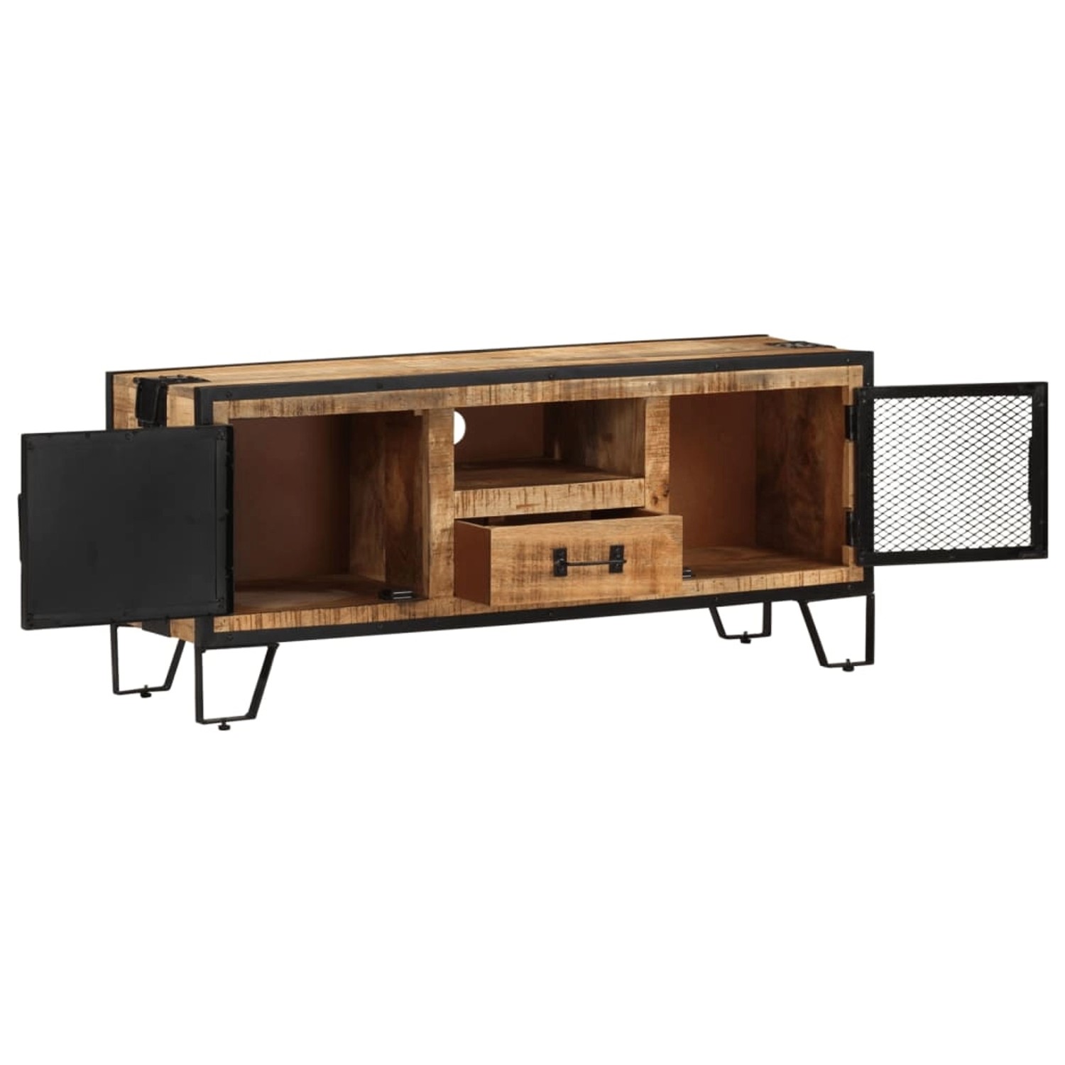 VidaXL TV-Schrank 110x31x46 cm Raues Mangoholz günstig online kaufen