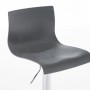 DELUKE Barhocker BERLIN Grau Kunststoff Barstuhl Mit Lehne Tresenhocker Tresenstuhl_5