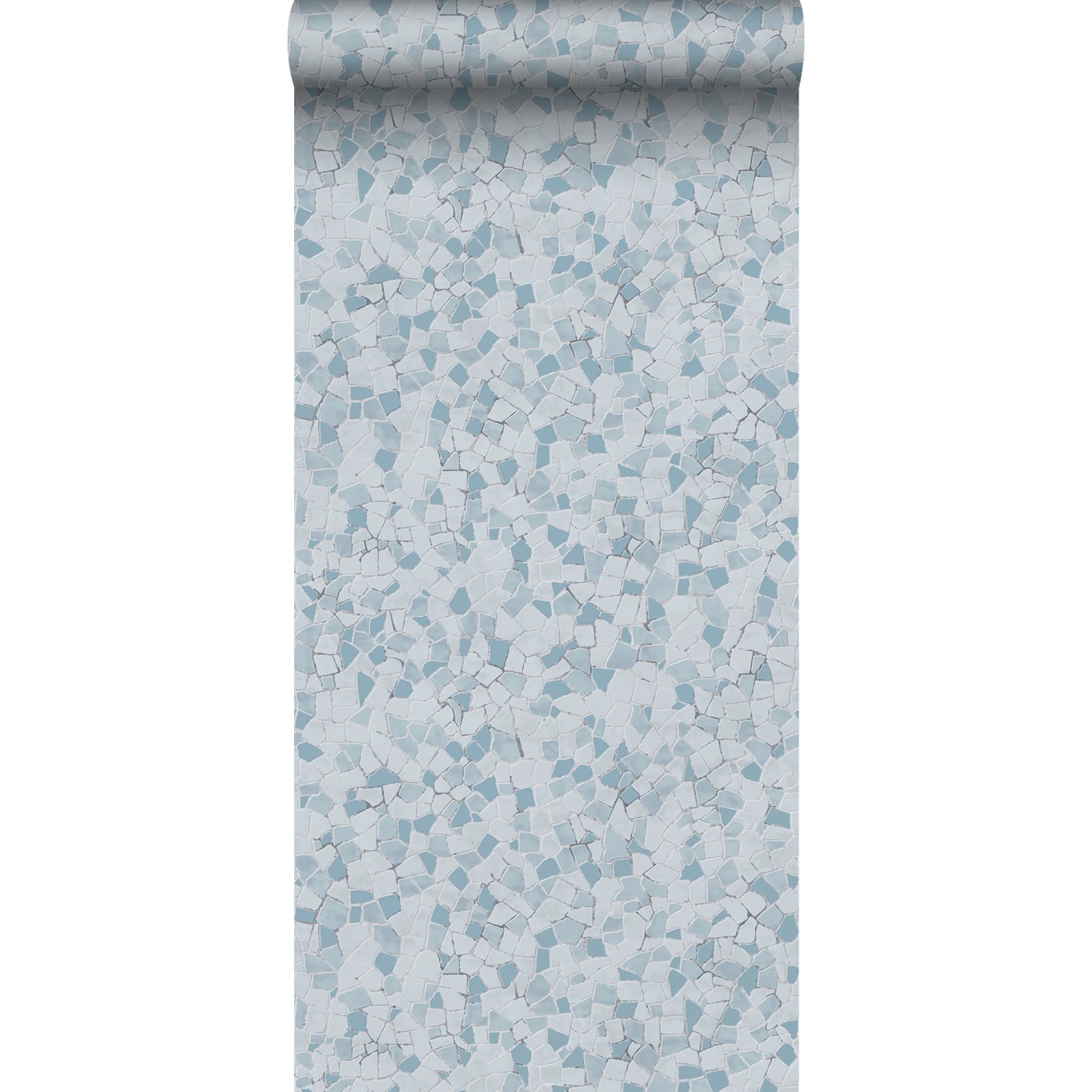 Sanders & Sanders Tapete Mosaik-Fliesen Blau 53 cm x 10 m günstig online kaufen