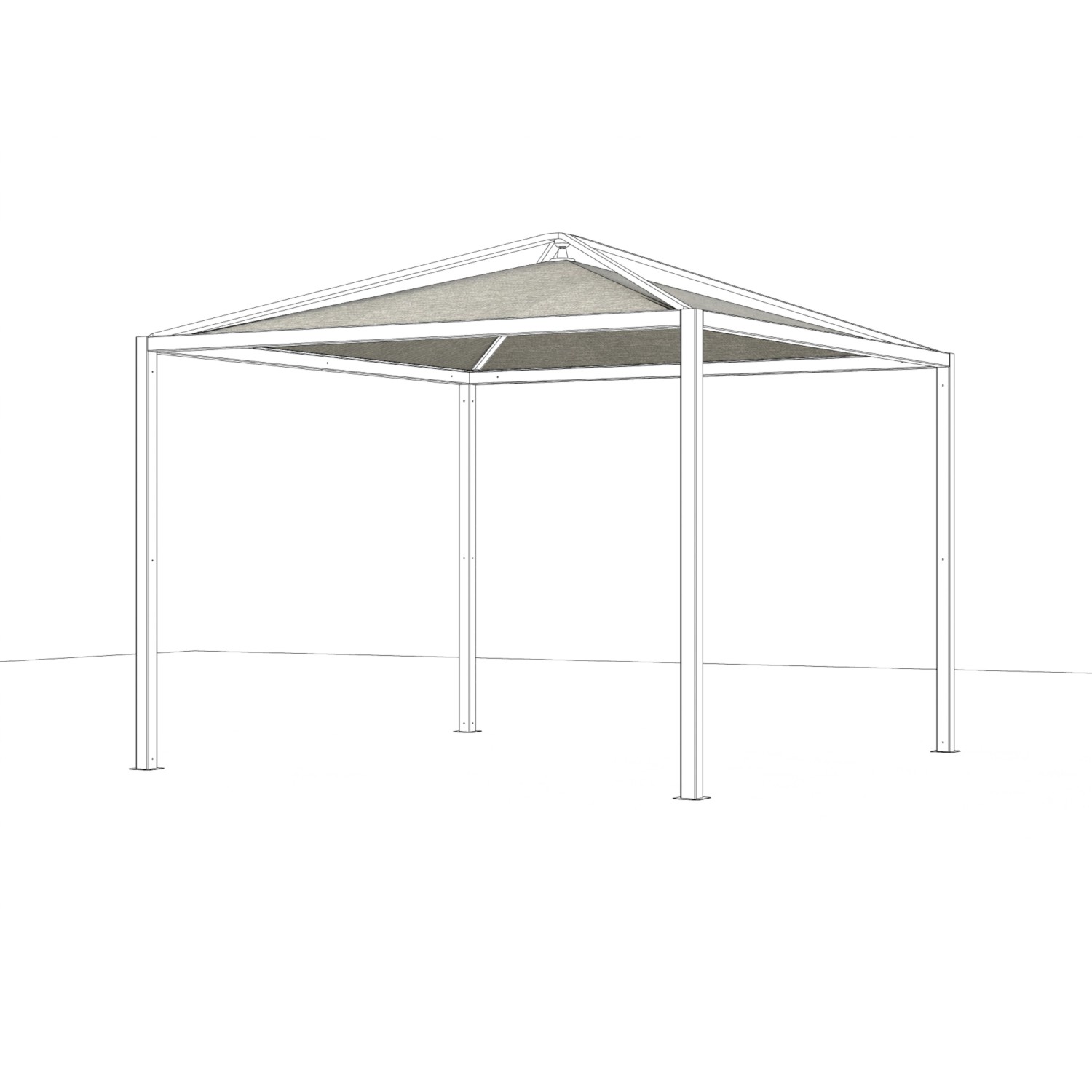 Siena Garden Dachbezug Schattenmanufaktur Comuna Silber 300 cm x 300 cm günstig online kaufen