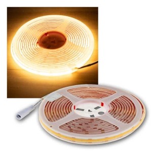 ChiliTec LED-Stripe 5m warmweiß, IP65. Heller LED-Streifen auf Rolle, ideal für Lampen & Leuchten.