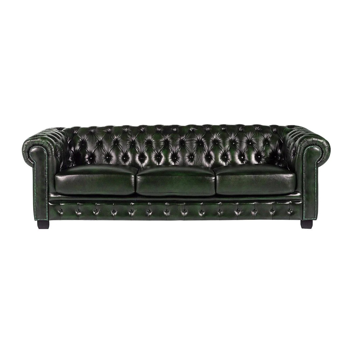 Vente-unique Sofa Ohne Schlafmöglichkeit Brenton Tannengrün 240 cm