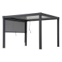 Sunjoy Rollo für Multi-Pergola Matterhorn 3m, grau, mit Griff zur Höhenverstellung.