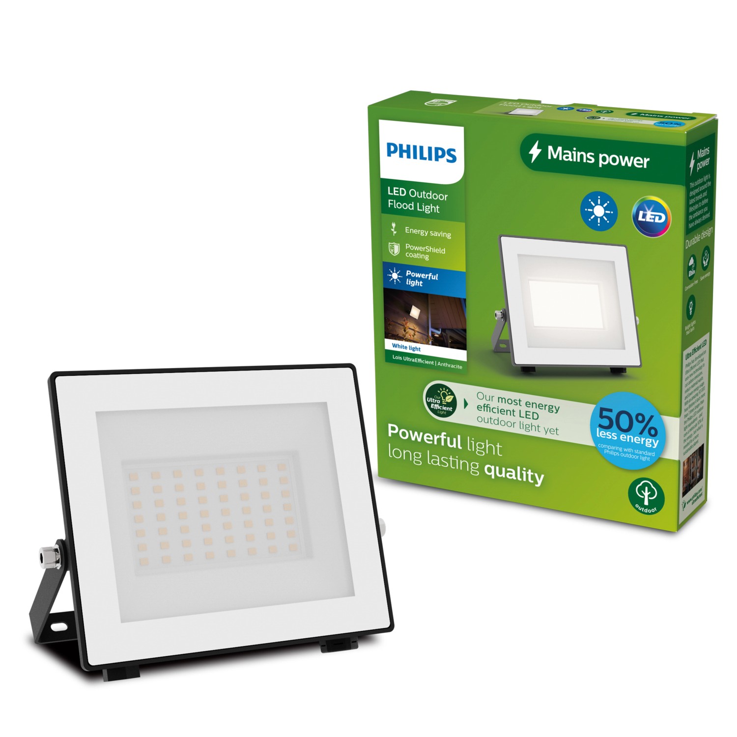 Thumbnail - Philips Flutlicht Lois UltraEffizient 3.000 K 2.600 lm Anthrazit