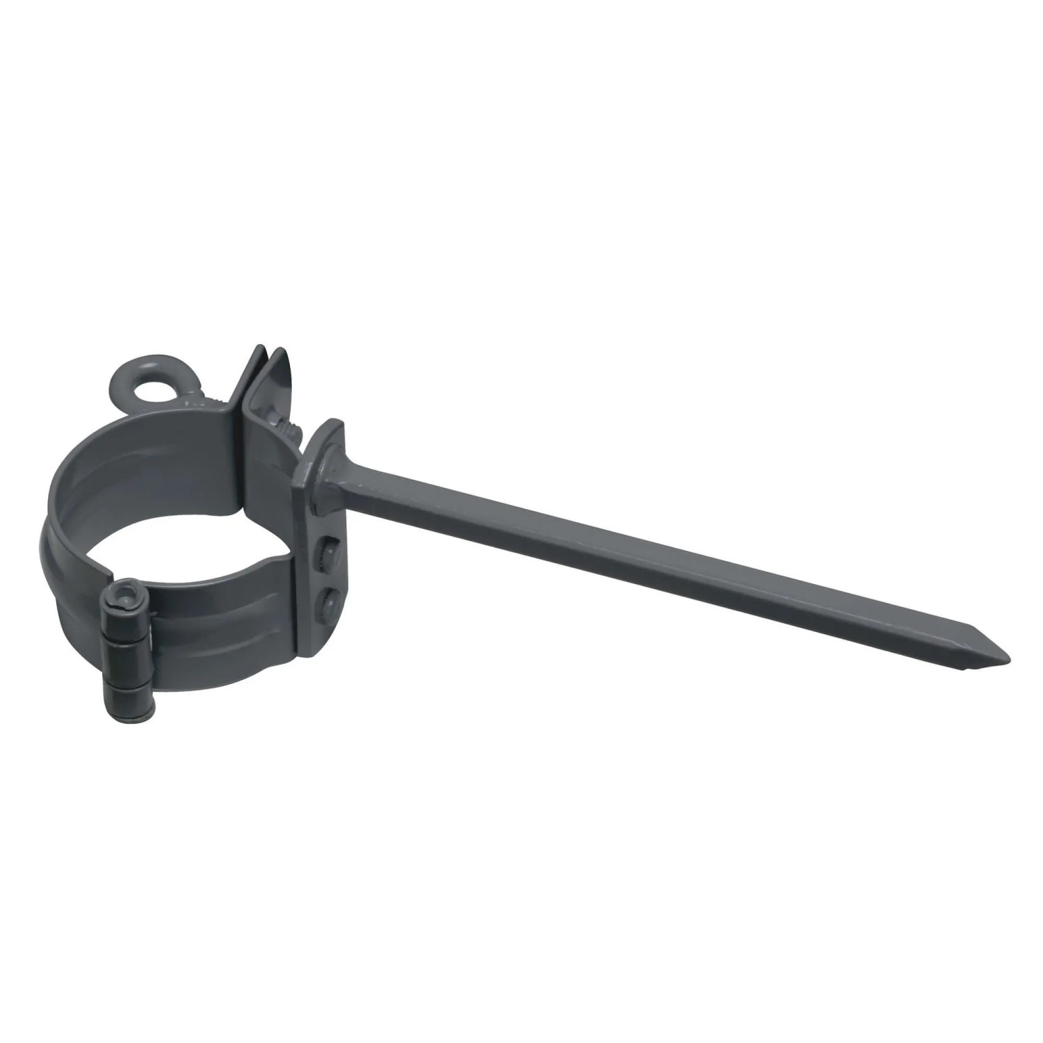 Inefa Rohrschelle 25x DN 175 mit 110mm Schlagstift Stahl Anthrazit Wandmontage