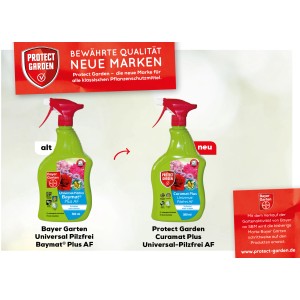 Protect Garden Curamat Plus Universal-Pilzfrei AF, Vergleich alte vs. neue Verpackung.