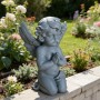 Relaxdays Grabengel Polyresin Grau Frostbeständig 36 cm x 22,5 cm x 18 cm_2