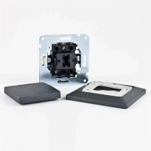 ChiliTec MILOS Taster Anthrazit mit Rahmen Unterputz