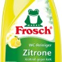 Frosch Zitronen WC-Reiniger, 750ml Flasche mit gelber Flüssigkeit. Reiniger gegen Kalk und Urinstein.