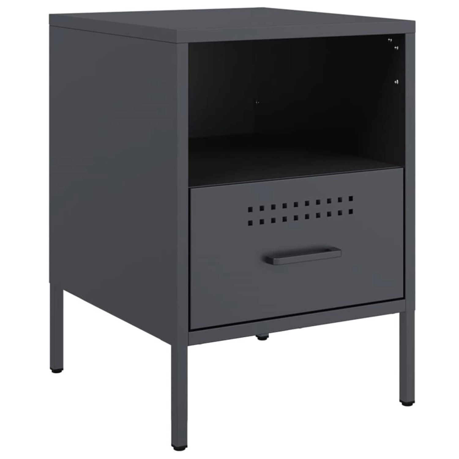 vidaXL Nachttisch Anthrazit 36x39x50,5 cm Stahl 843058 günstig online kaufen