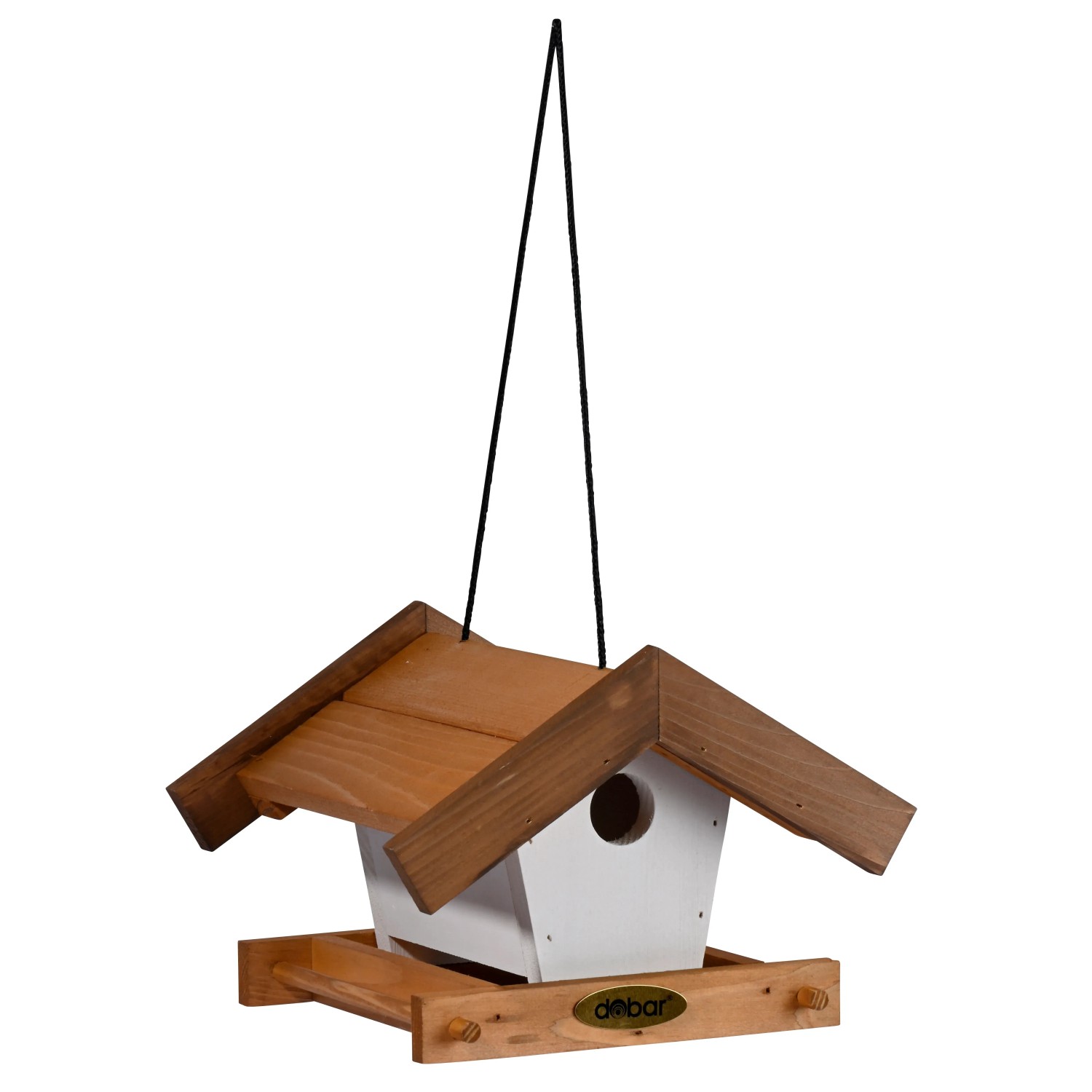 Glitzhome Vogelhaus Aus Massivholz, Marienkäfer-Design, 29,2 Cm Hoch | Hängendes Gartenvogelhaus Für Draußen