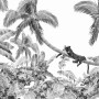 Komar Fototapete Vlies Black Panther mit Dschungelmotiv, 350x250 cm.