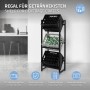 ML-Design Getränkekistenregal aus Stahl für 3 Kisten im modernen Design.