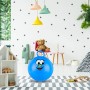 Relaxdays Hüpfball PVC Blau Mit Griff 55 cm x 45 cm 0,4 kg_2