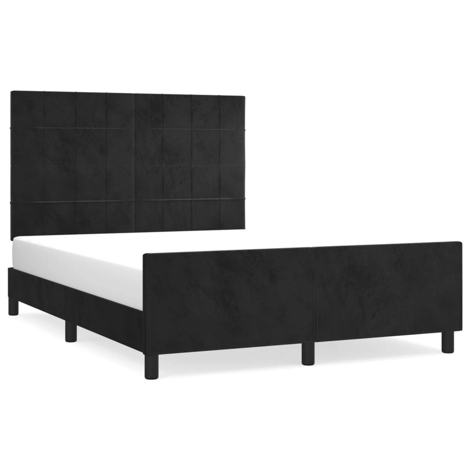 vidaXL Bettgestell ohne Matratze Schwarz 140x190 cm Samt 3125753 günstig online kaufen