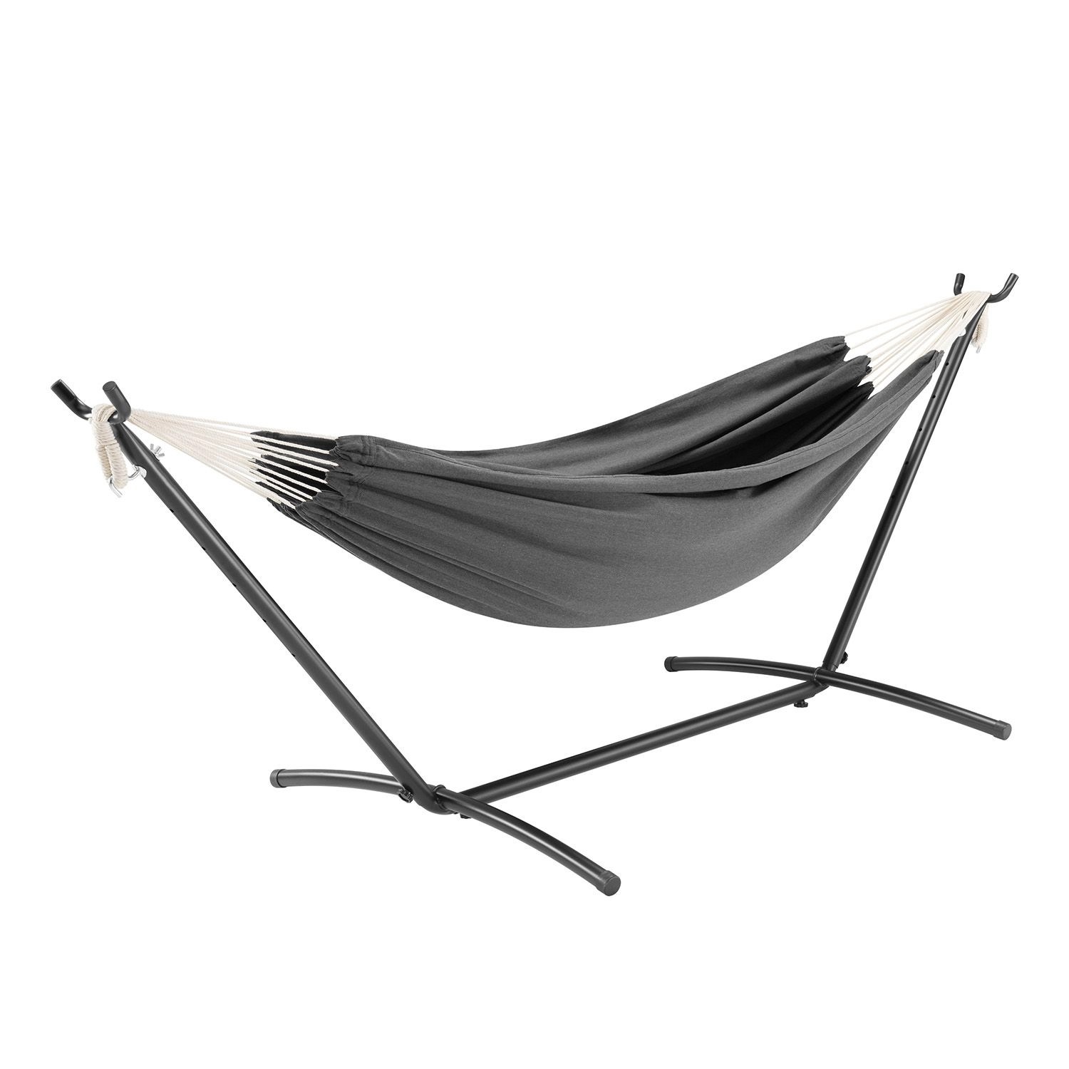 Juskys Hängematte Paya mit Gestell 281 x 107 x 96 cm Anthrazit günstig online kaufen