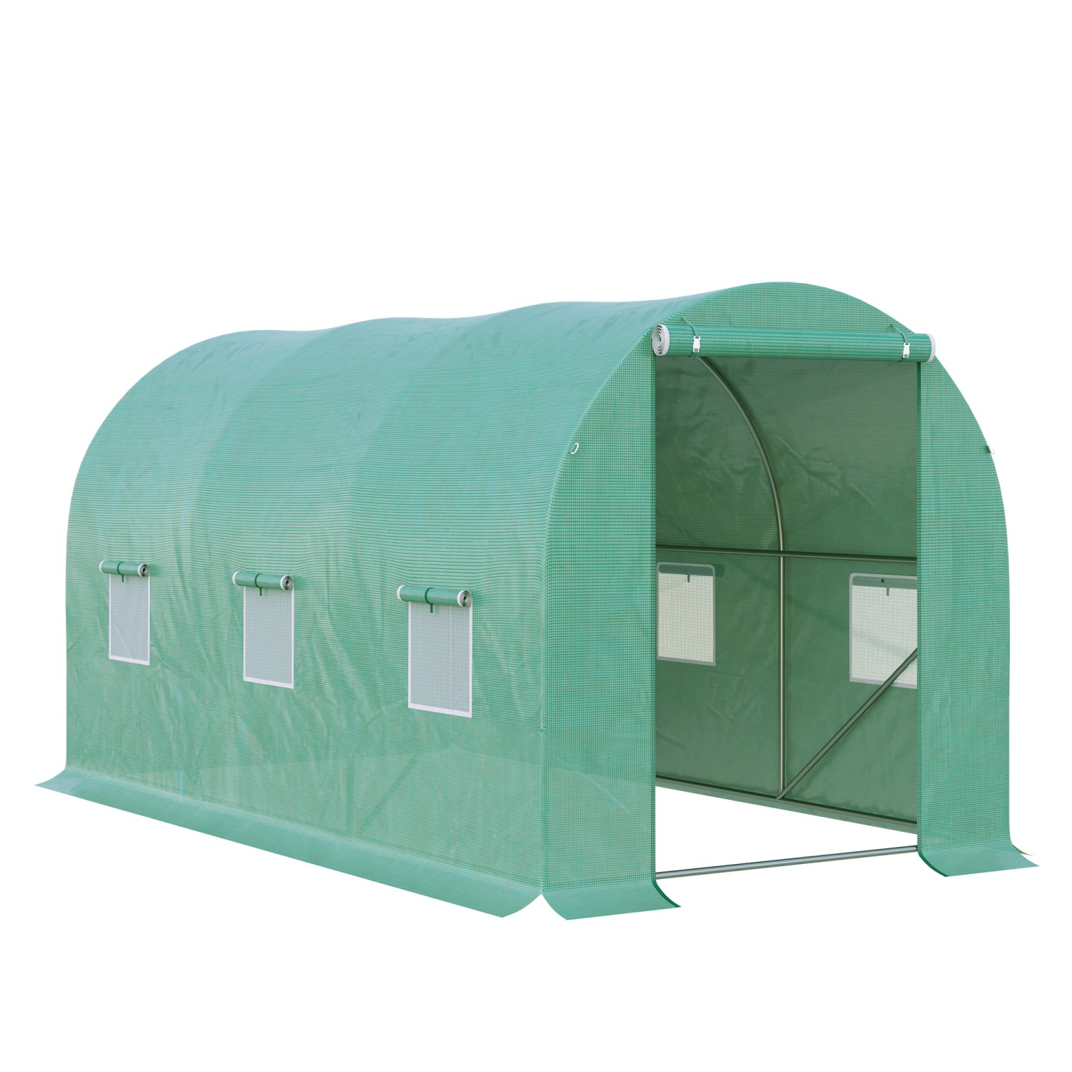 Outsunny Stabiles Gewächshaus mit Moskitonetz 395 x 195 x 190 cm günstig online kaufen
