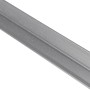 Graue Kovalex WPC Wandabschlussleiste, 4x4x250 cm, für Terrassendielen.