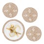 Relaxdays Tischset 4-teilig Palmenfaser Natur Hitzebeständig 0,5 cm x 35 cm 60 g