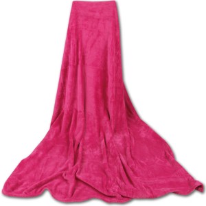 Bestgoodies Mikrofaser Decke in Pink Fuchsia, 220x240 cm. Kuschelig weiche Wohndecke für Sofa oder Bett.