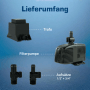 Lieferumfang Kerry Electronics Teichpumpe: Pumpe, Trafo, 2 Aufsätze. Zubehör für Aquarien & Springbrunnen.