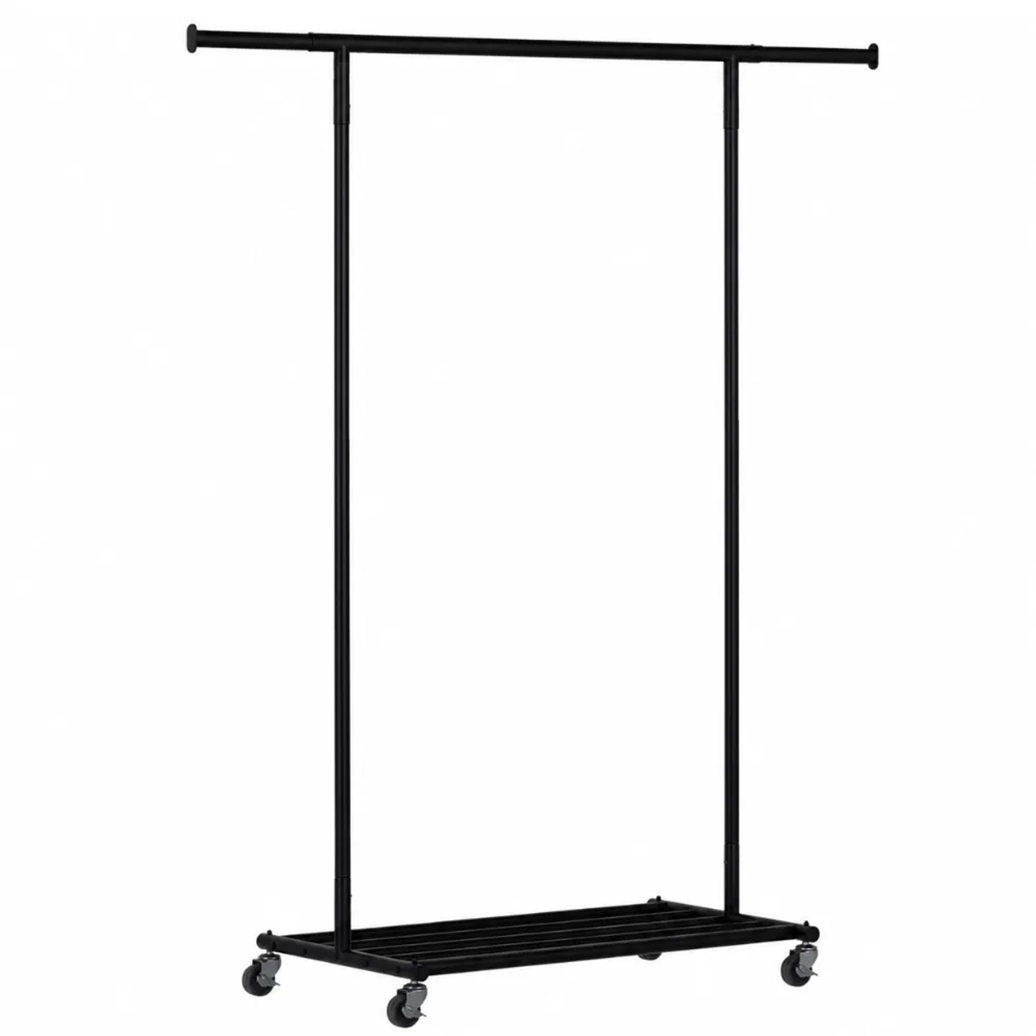 DELUKE Kleiderständer OTTO 92x45x165cm Metall Schwarz Kleiderstange Jackenständer Klamottenständer