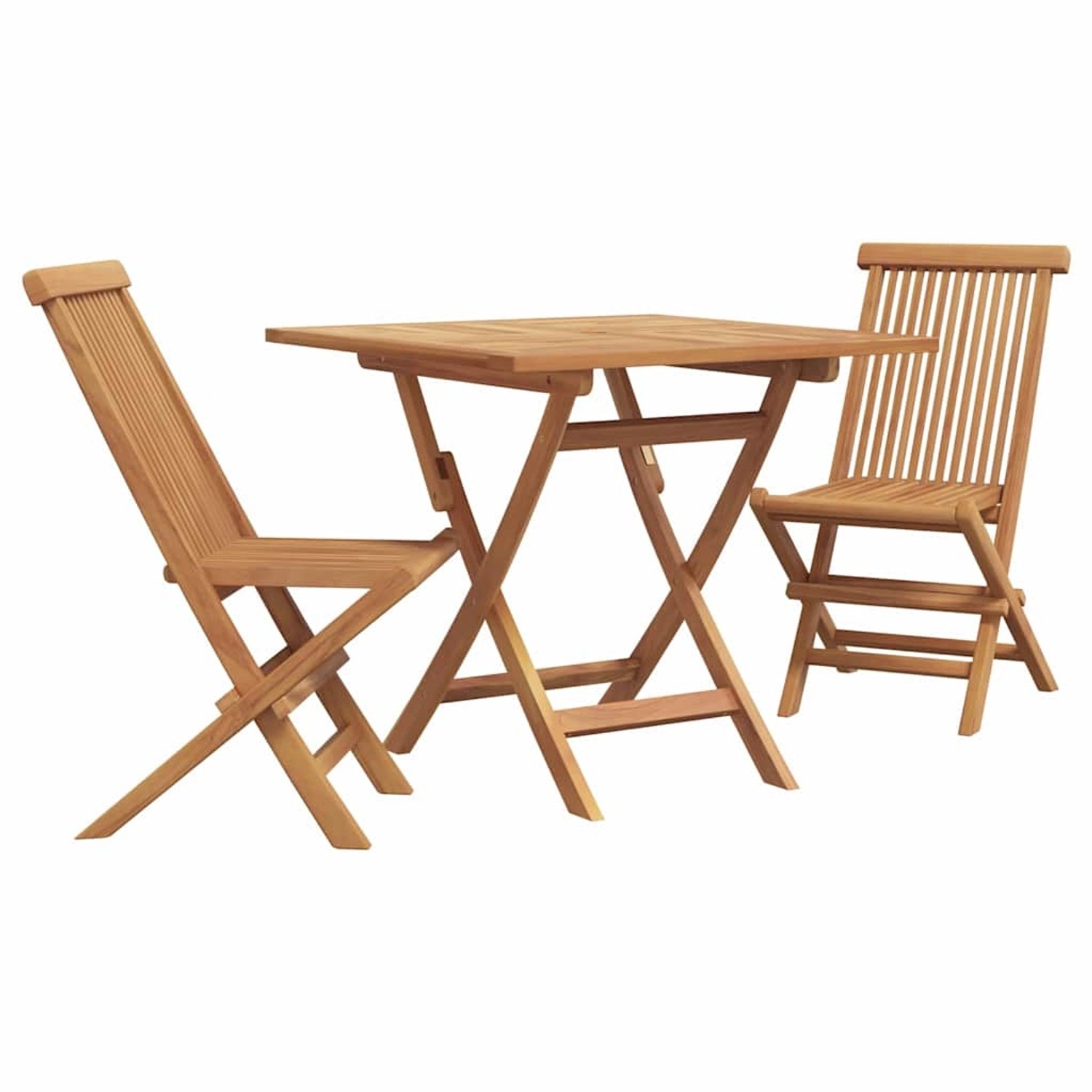 vidaXL Garten-Essgruppe 2-Tlg Braun Teak-Massivholz 3385963 günstig online kaufen