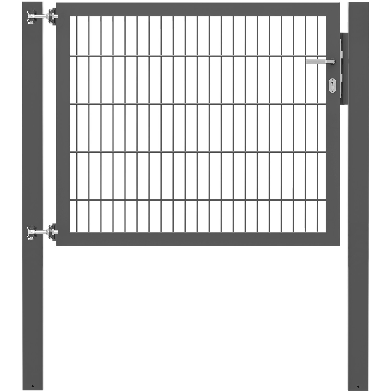 Einzeltor Flexo Plus 125 cm x 100 cm Pfosten 80 cm x 80 cm Anthrazit