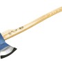 LUX Holzaxt Comfort, 60 cm, 1 kg. Axt mit Eschenstiel und blauem Axtkopf.