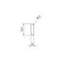 Technische Zeichnung Egger Abdeckleiste Decowall AL001, Maße: 25 x 6 mm, Radius 5 mm.