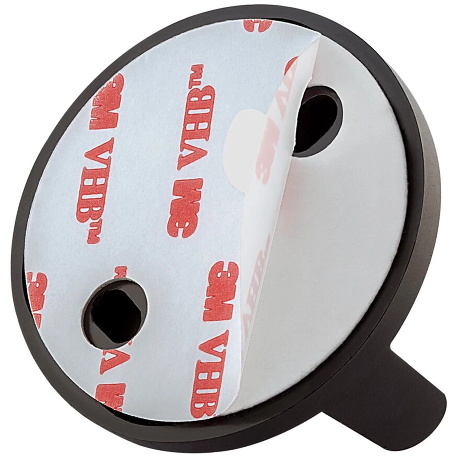 Detailansicht: Tiger Toilettenpapierhalter Tune, Edelstahl gebürstet/Schwarz, mit 3M Klebefolie.