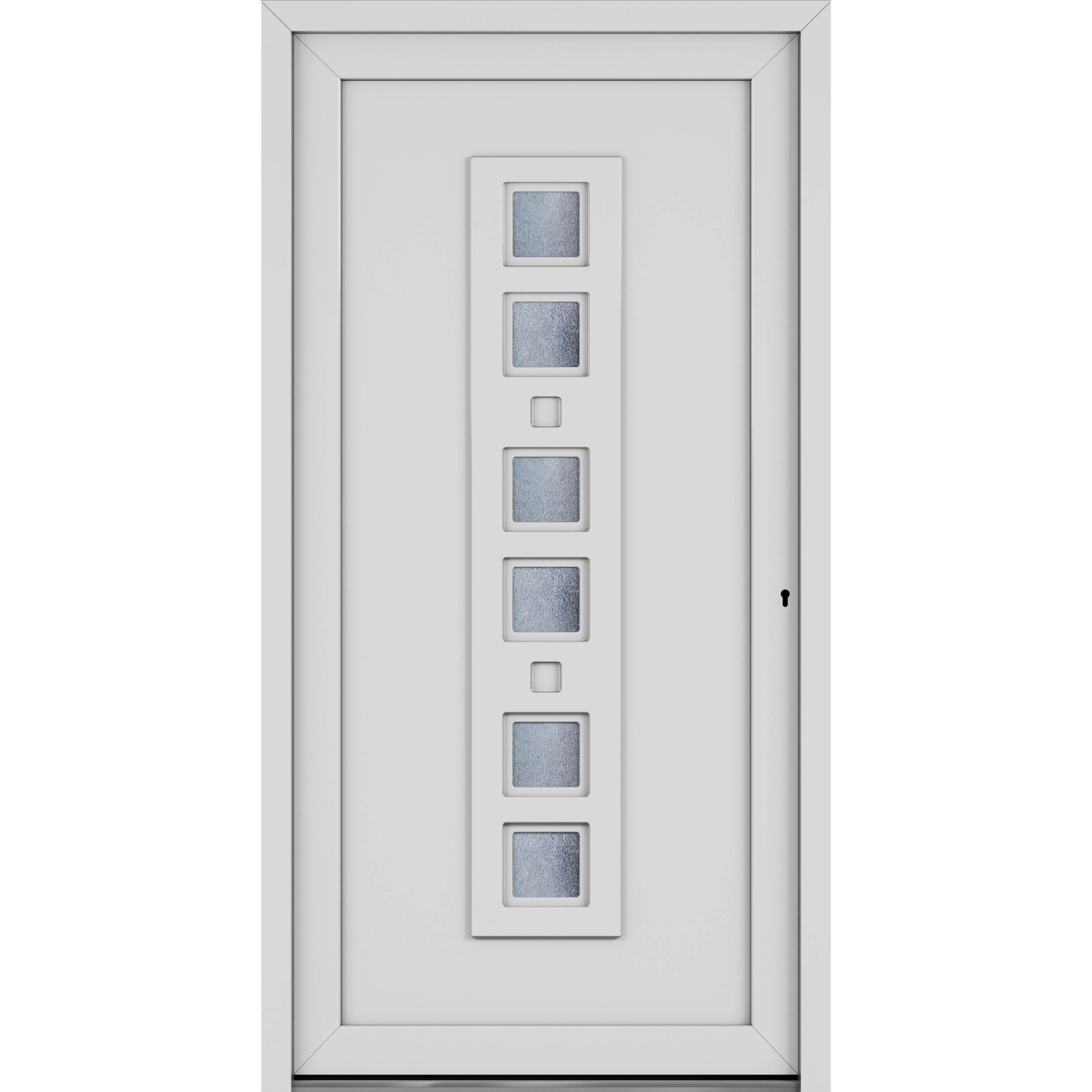 Roro Haustür OKE 1102 Kunststoff Weiß 100 cm x 210 cm DIN R günstig online kaufen