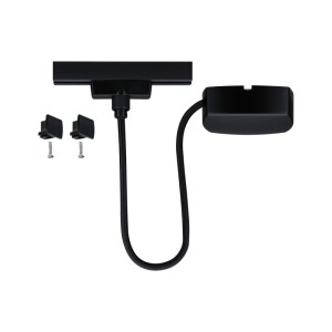 Paulmann URail Einspeisung Zigbee 3.0, Schwarz Matt, mit 1m Kabel für LED-Schienensysteme.