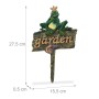 Relaxdays Gartenstecker Gusseisen Bunt Wetterfest 27,5 cm x 15,5 cm x 0,5 cm_4
