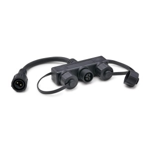 Oase Dreifach-Verteiler für LunAqua Connect Unterwasserbeleuchtung, 2-polig, weiß.