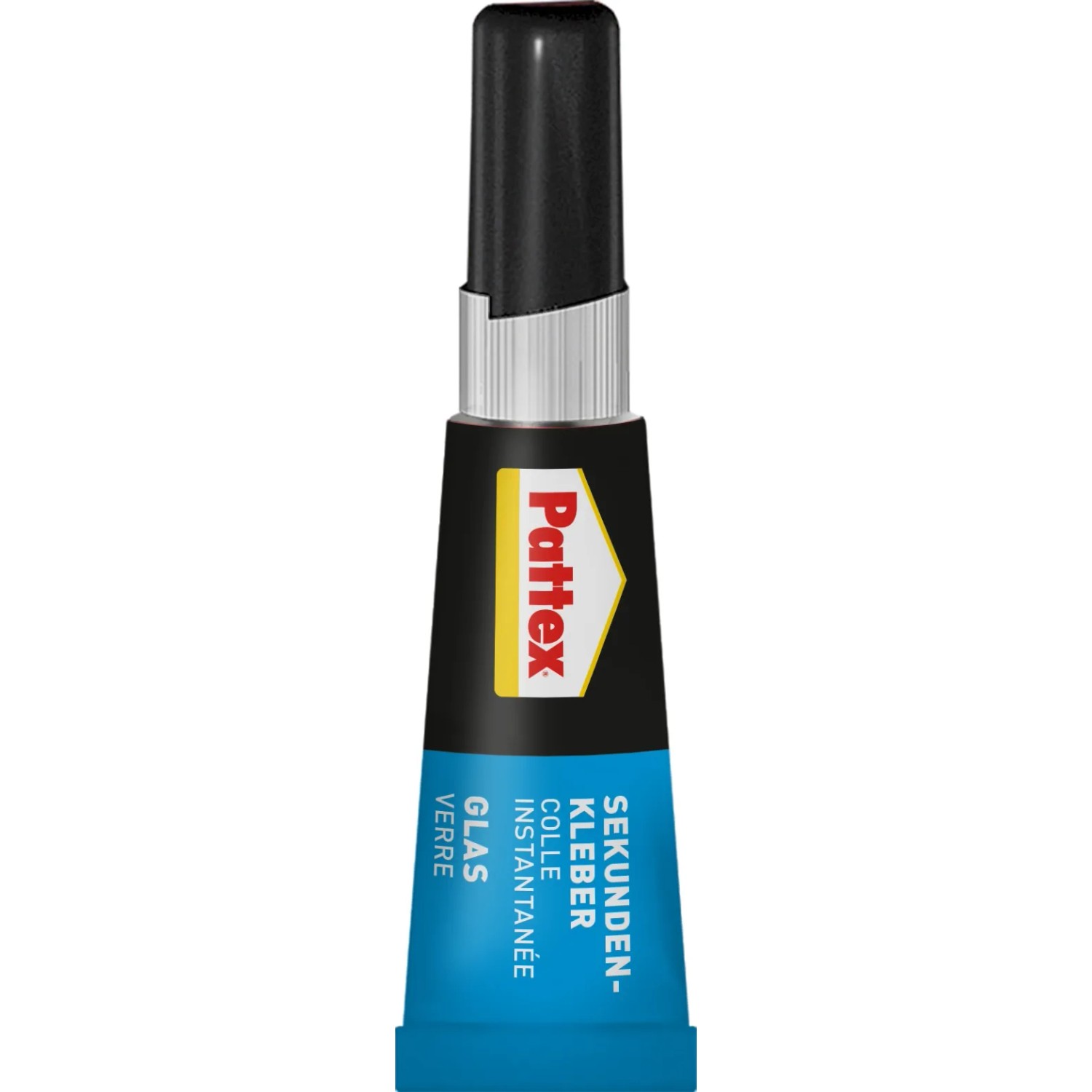 Pattex Sekundenkleber Glas, 3g Tube, transparent trocknend. Flüssigkleber für Glas.