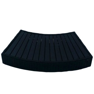 Canadian Spa Stufe in Braun für runde Whirlpools, aus wetterfestem Rattan.