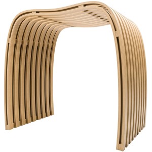Schulte Badsitz aus Bambus, moderner Badhocker aus hellem Holz für Badezimmer.