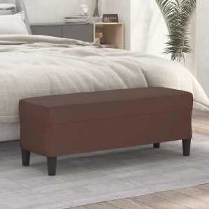 vidaXL Sitzbank Braun 100x35x41 cm Kunstleder 349417