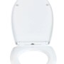 Weißer Wenko WC-Sitz Beach High Gloss aus Thermoplast, offen.