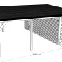 Holzbrüder Doppelcarport Ralf mit Geräteraum, naturbelassen, schwarzes Dach.