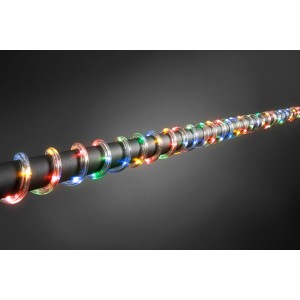 Bunter LED-Lichtschlauch, batteriebetrieben, 3 m lang, für Innen- und Außenbereich.