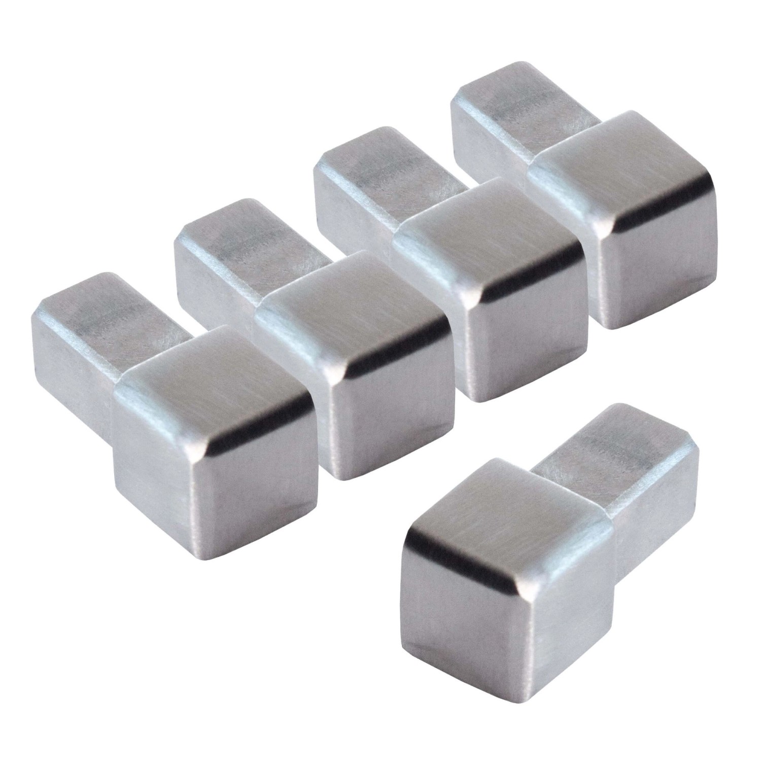 Dalsys Endstück Quadratprofil 5x 8mm Edelstahl Gebürstet Eckstücke günstig online kaufen
