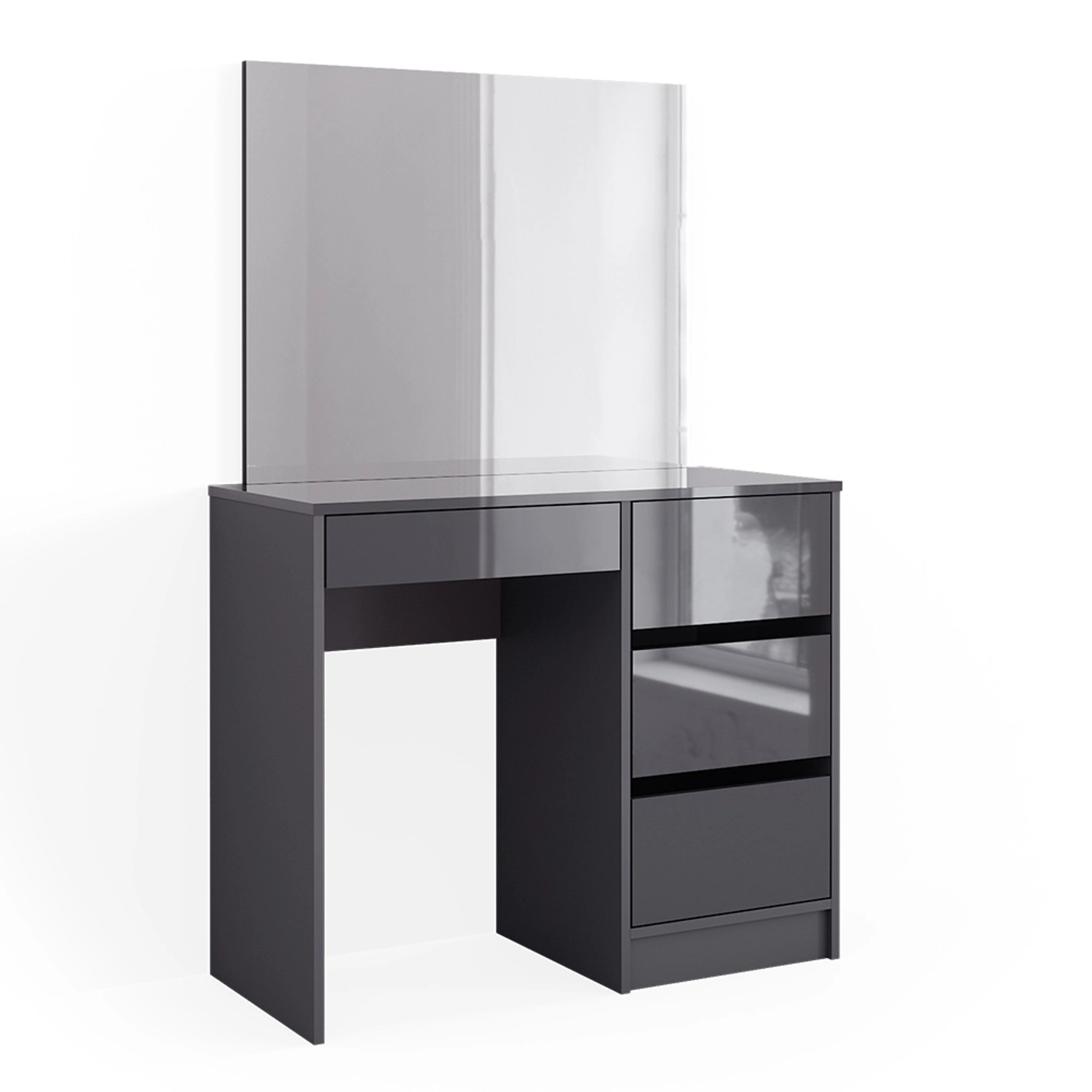 Vicco Schminktisch Sherry Anthrazit/Anthrazit 90 cm mit Spiegel günstig online kaufen