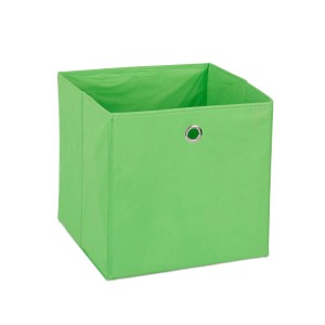 Relaxdays Aufbewahrungsbox im 2er Set Stoff Grün Faltbar 30 cm x 30 cm x 30 cm 650 g