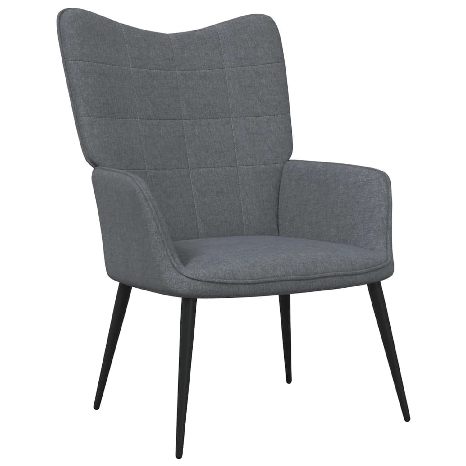 Relaxsessel Mit Hocker 62x68,5x96 Cm Dunkelgrau Stoff günstig online kaufen